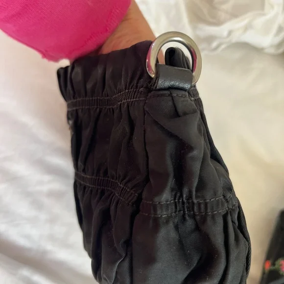 Prada Tessuto Gaufre Mini Bag - ruched- vintage and rare - Picture 6 of 8